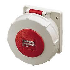 मेनकेस 222 IP67 16Amp 4पिन इंडस्ट्रियल सॉकेट स्ट्रेट