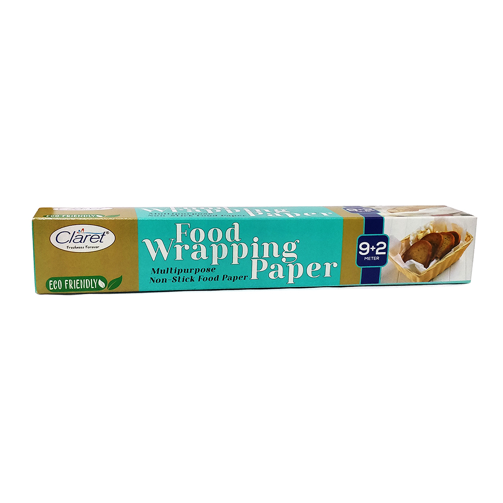 White Claret 9+2 Mtr Food Wrapping Parchment Butter Paper Wrap (Pack Of 2)