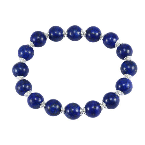 लैपिस लाजुली स्टोन सिल्वर ब्रेसलेट Pg-156280 लिंग: महिलाएं