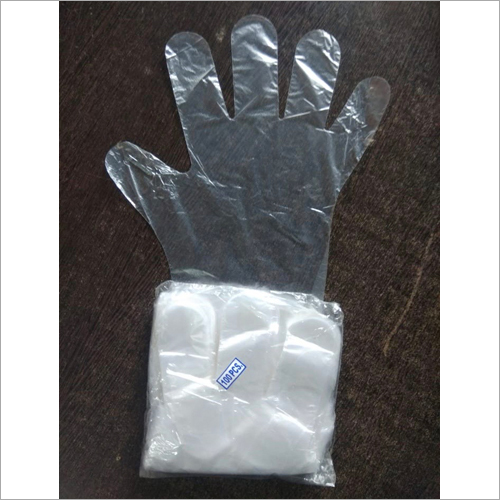Poly Gloves - Medium Size, 15 Microns Thick | Disposable Polyethylene, White Color, 100-Count Box
