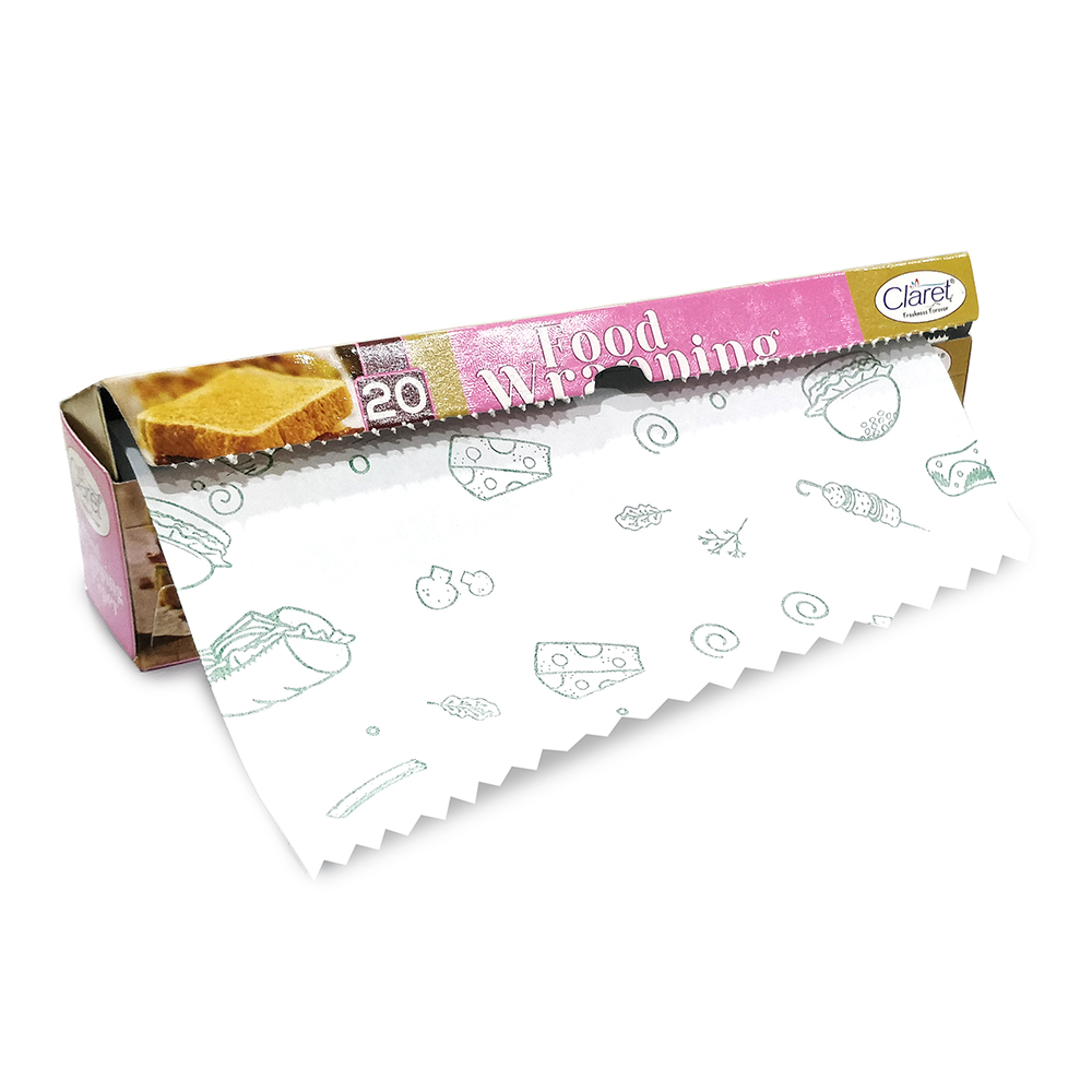 White Claret 20+5 Mtr Food Wrapping Parchment Butter Paper Wrap (Pack Of 1)