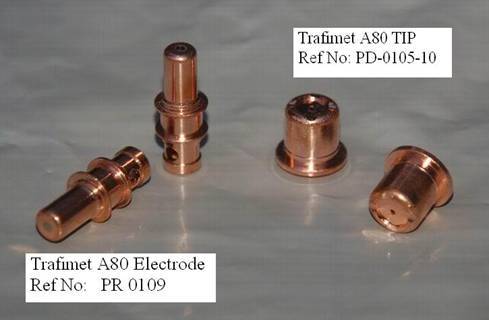 Copper Trafimet A80,a81 Torch Consumables Parts