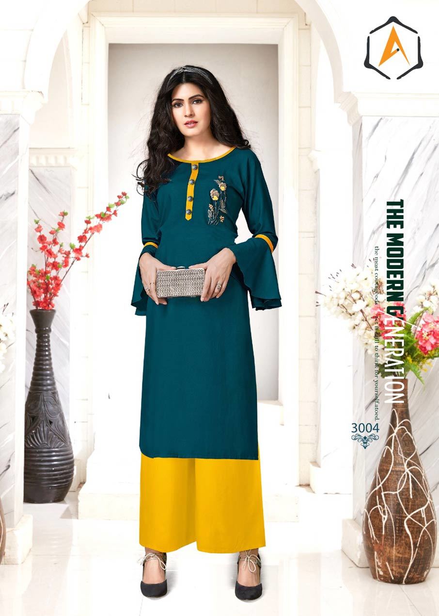 Apple Kurti - Heavy Rayon Slub With Khatli Work, Sizes L(40)-5xl(50), Length 46 Inch | Suitable For Rainy, Spring, Summer, Winter Seasons