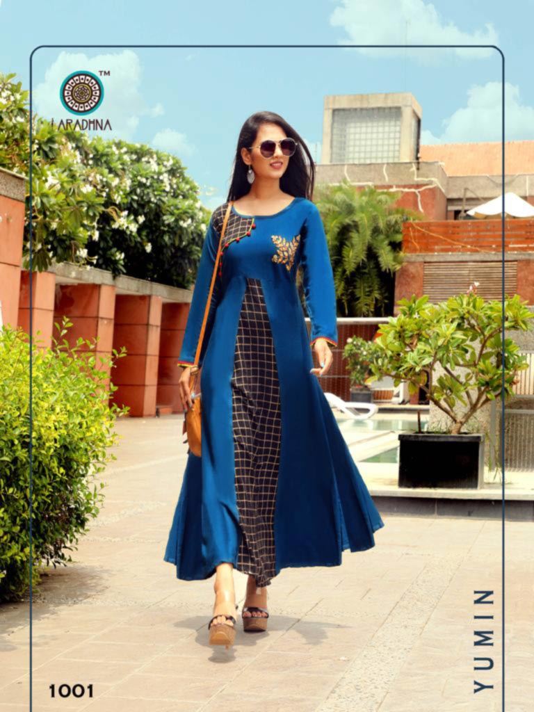 Aradhna Western Girl Kurti Set - Heavy Rayon Fabric With Manual Embroidery, Available Sizes M(38) To 3xl(46) | Multi-season Wear For Rainy, Spring, Summer, Winter