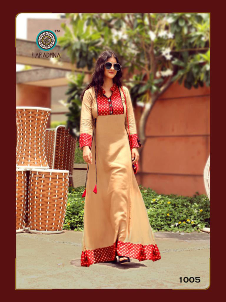 Aradhna Western Girl Kurti Set - Heavy Rayon Fabric With Manual Embroidery, Available Sizes M(38) To 3xl(46) | Multi-season Wear For Rainy, Spring, Summer, Winter