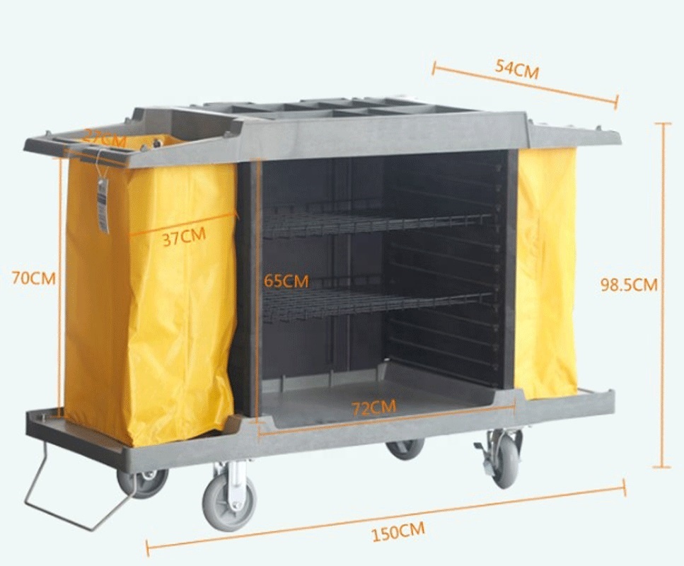 House Keeping Trolley Abs 1500 X 540 X 1200 Mm Application: Hotels & Hospitals
