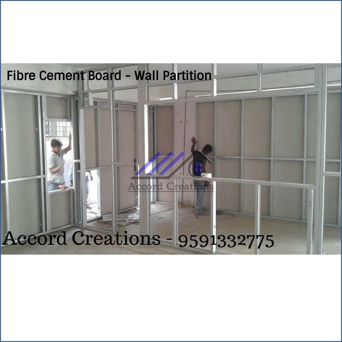 Everest Wall Partition - Fiber Cement Board, 4x8 Feet | Water Resistant, High-density, Moisture & Fire Resistant, Ideal For High Traffic & Wet Areas