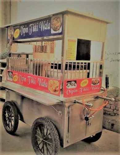 Food Cart - Stainless Steel, 6X3X7 Ft | Customizable, Durable Build, Easy Transport, Mobile Design, Heavy Duty Wheels, Weather Resistant, Ample Storage Space