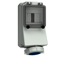 मेनेक्स 7128 आईपी67 16 एएमपी 3 पिन वॉल माउंटेड सॉकेट