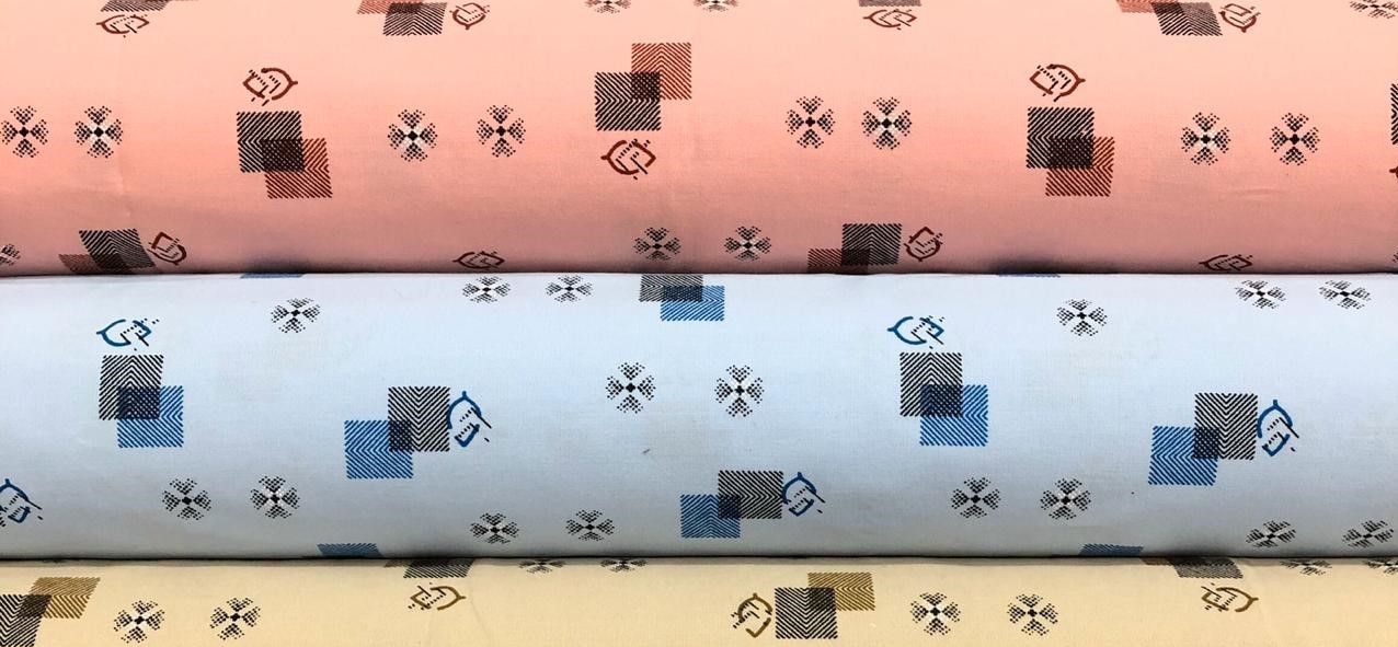 Cotton Printed Shirting Fabric - 50m Length, 56 Inch Width, Yarn Count 120x70 | Lightweight, Washable, Available In Various Colors And Prints
