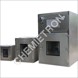 Pass Box - Stainless Steel, 24"x24"x24" | Hinged Door with Glass Viewing Window, Laminated Surfaces, Electrically Interlocked Doors, UV & Fluorescent Lighting