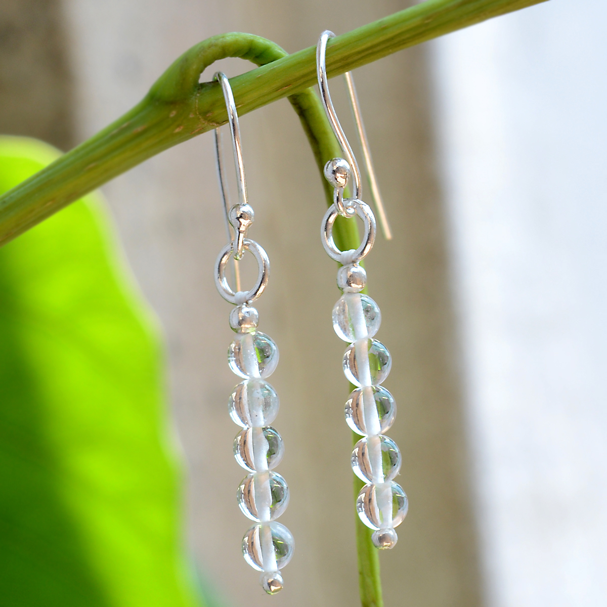 Crystal Quartz Silver Earring Pg-156327 Gender: Women