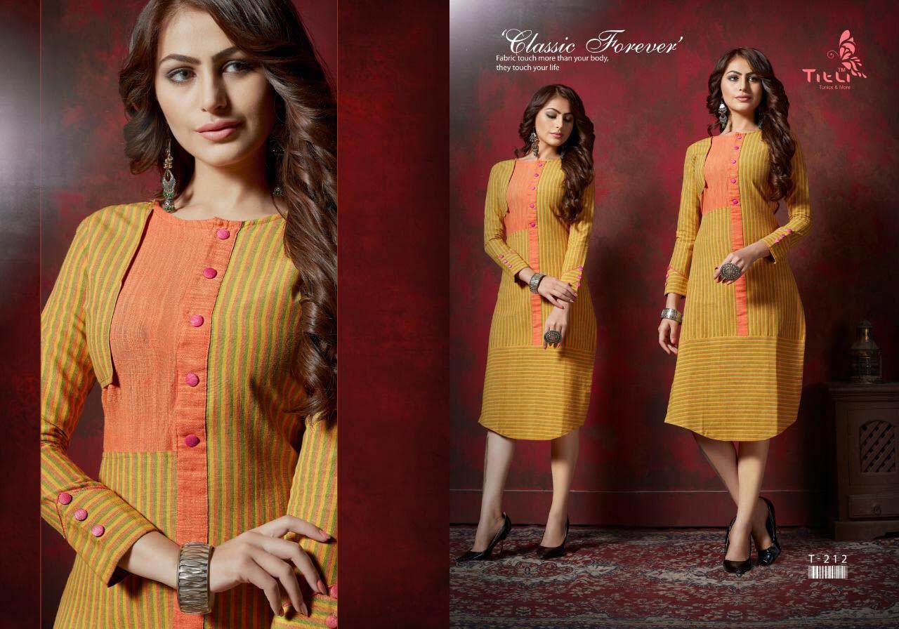 Aster Titli Handloom Printed Formal Kurti - Fabric: Handloom, Size: M(38)/l(40)/xl(42)/xxl(44) | Seasons: Rainy, Spring, Summer, Winter