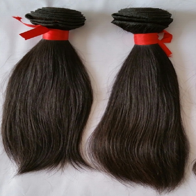 Temple Straight Hair Extensions - 100% Remy Human Hair, 8 To 40 Inch Length | Natural Color, Silky Smooth, Tangle Free, Weaving Style