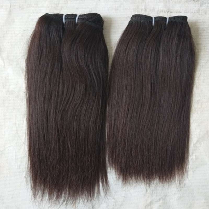 Temple Straight Hair Extensions - 100% Remy Human Hair, 8 To 40 Inch Length | Natural Color, Silky Smooth, Tangle Free, Weaving Style