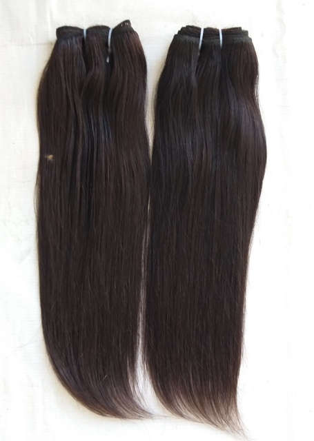 Temple Straight Hair Extensions - 100% Remy Human Hair, 8 To 40 Inch Length | Natural Color, Silky Smooth, Tangle Free, Weaving Style