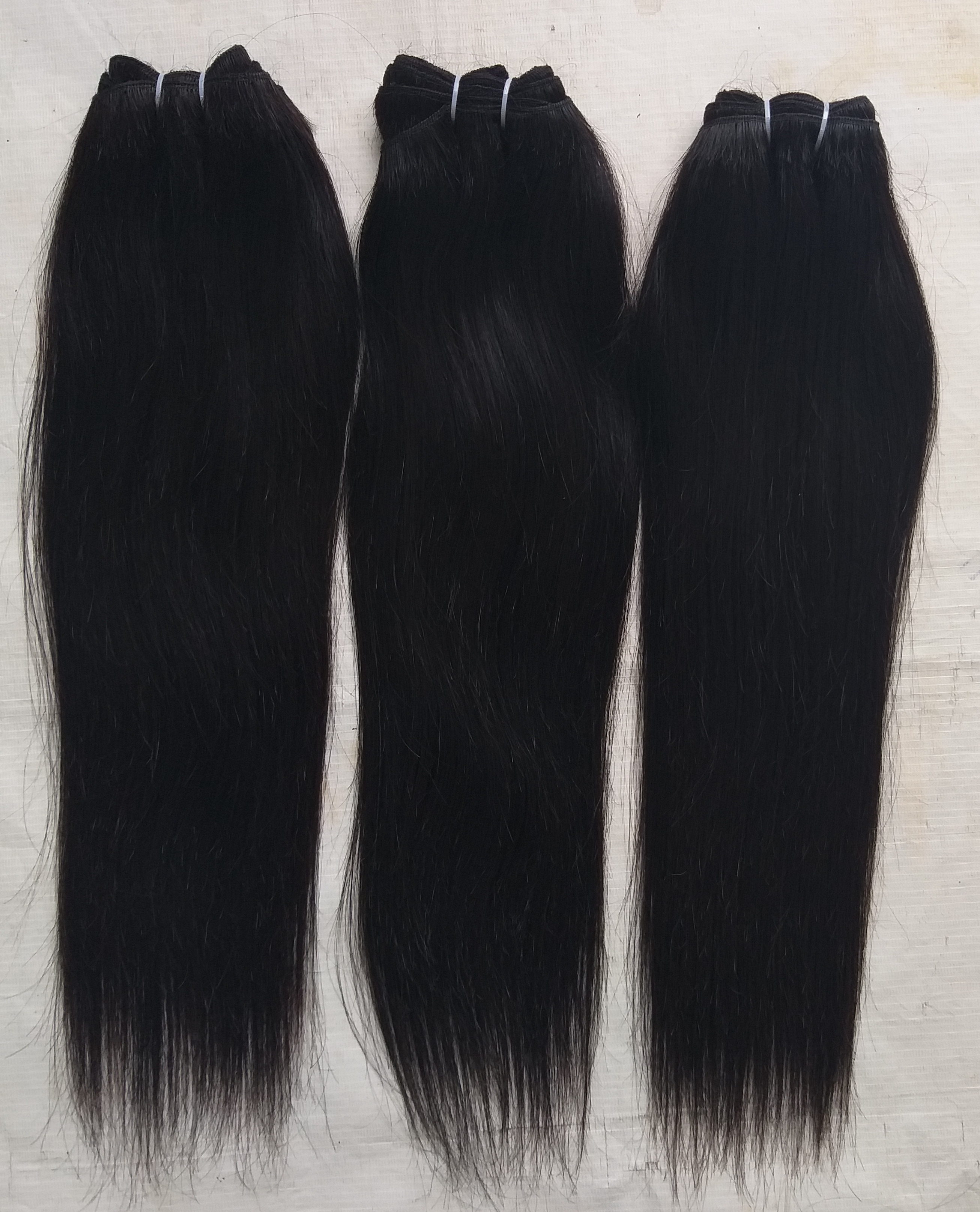 Temple Straight Hair Extensions - 100% Remy Human Hair, 8 To 40 Inch Length | Natural Color, Silky Smooth, Tangle Free, Weaving Style