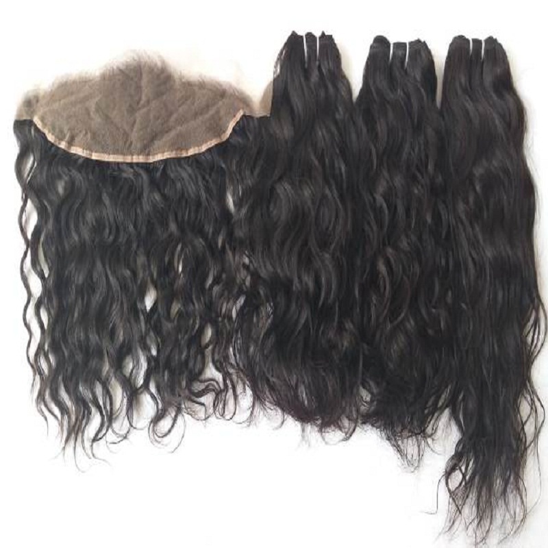 Natural Black Color Single Donor Wavy Human Hair