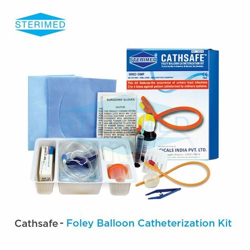 Foley Balloon Catheterization Kit - Silicon Elastomer Coated Latex, Size 6-24 Fr | Complete Solution for Indwelling Catheterization, Easy to Use and Transport, Increases Medical Efficiency