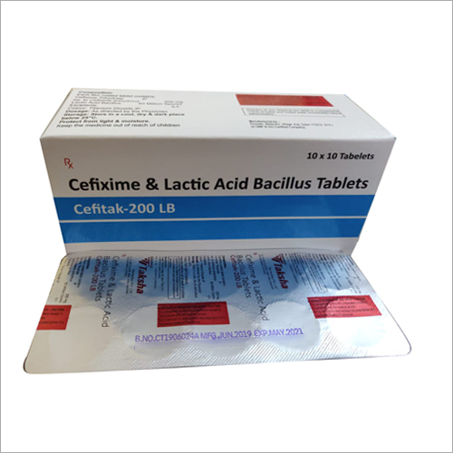 Cefixime and Lactic Acid Bacillus - 300mg Film-Coated Tablets | Blister Pack, Store in Cool Dry Place