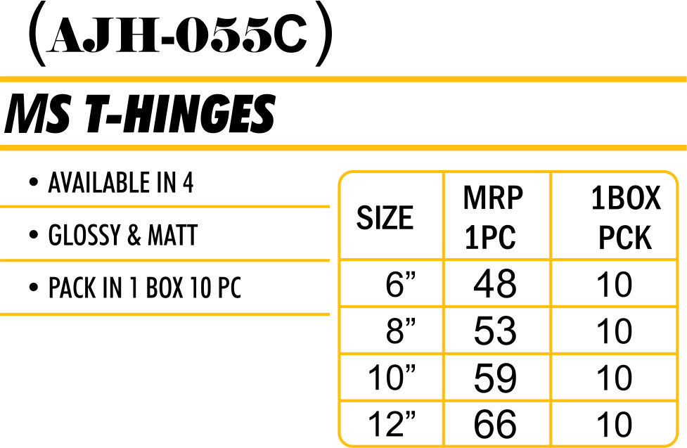 S.s Glossy M.s T Hinges