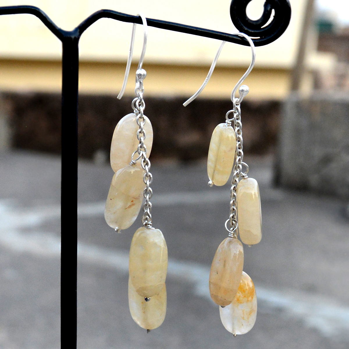 Quartz Gemstone Silver Earring Pg-156383 Gender: Women