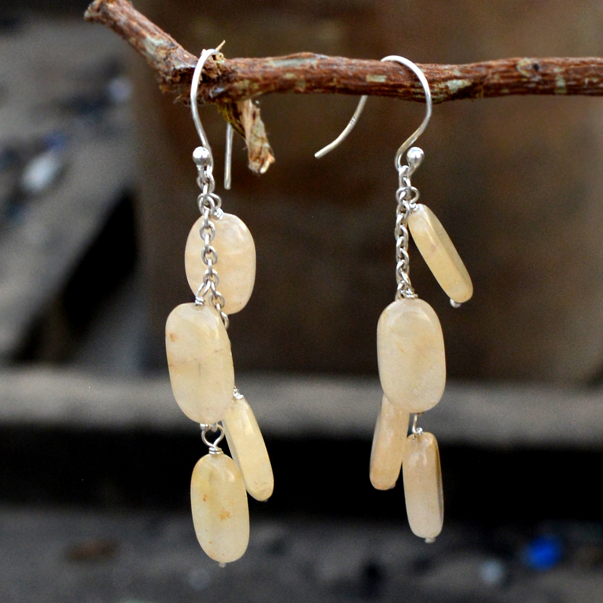 Quartz Gemstone Silver Earring Pg-156383 Gender: Women