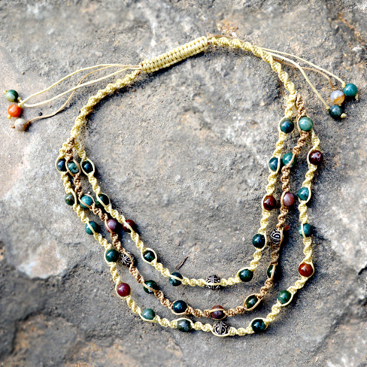 Multi Agate Necklace Pg-156404