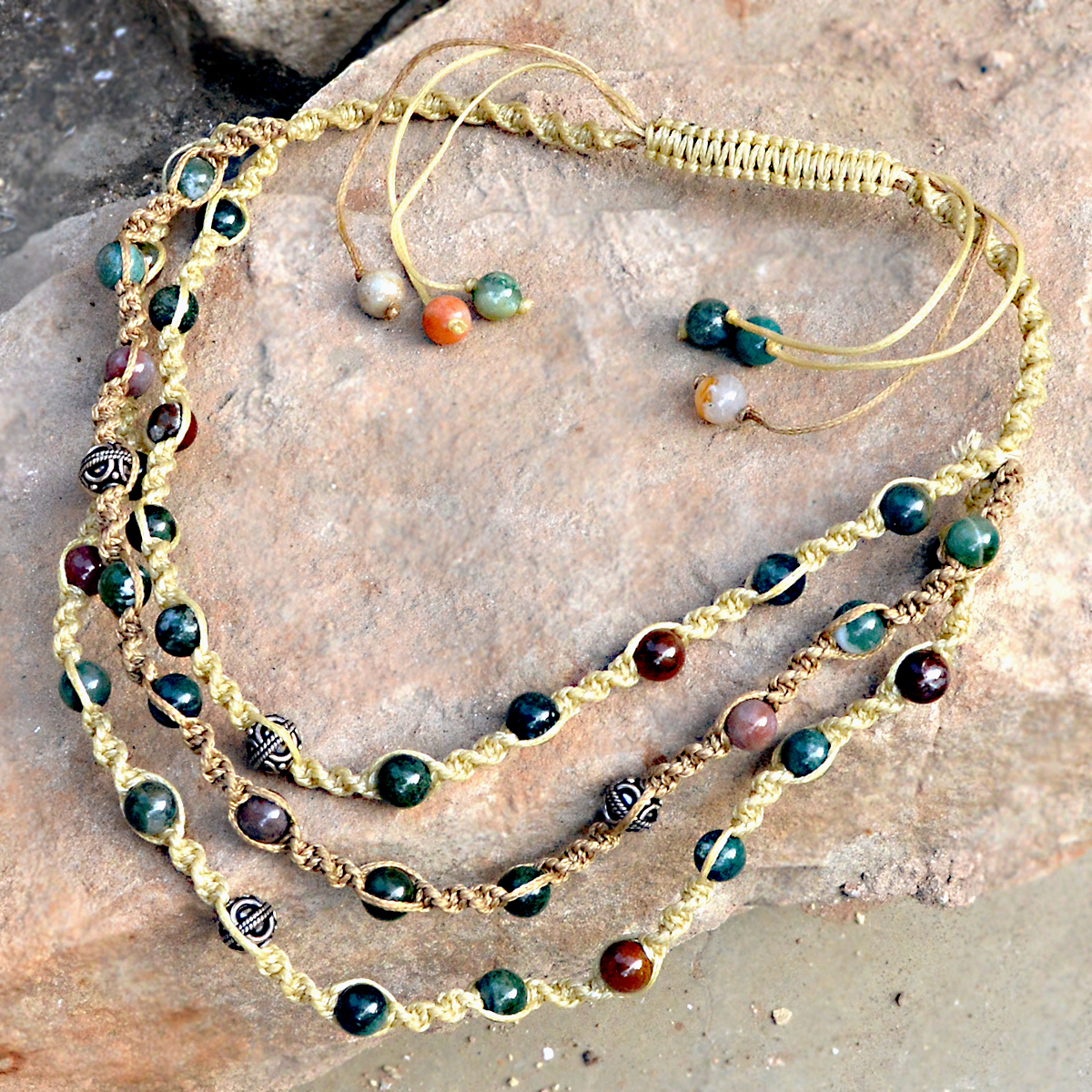 Multi Agate Necklace Pg-156404
