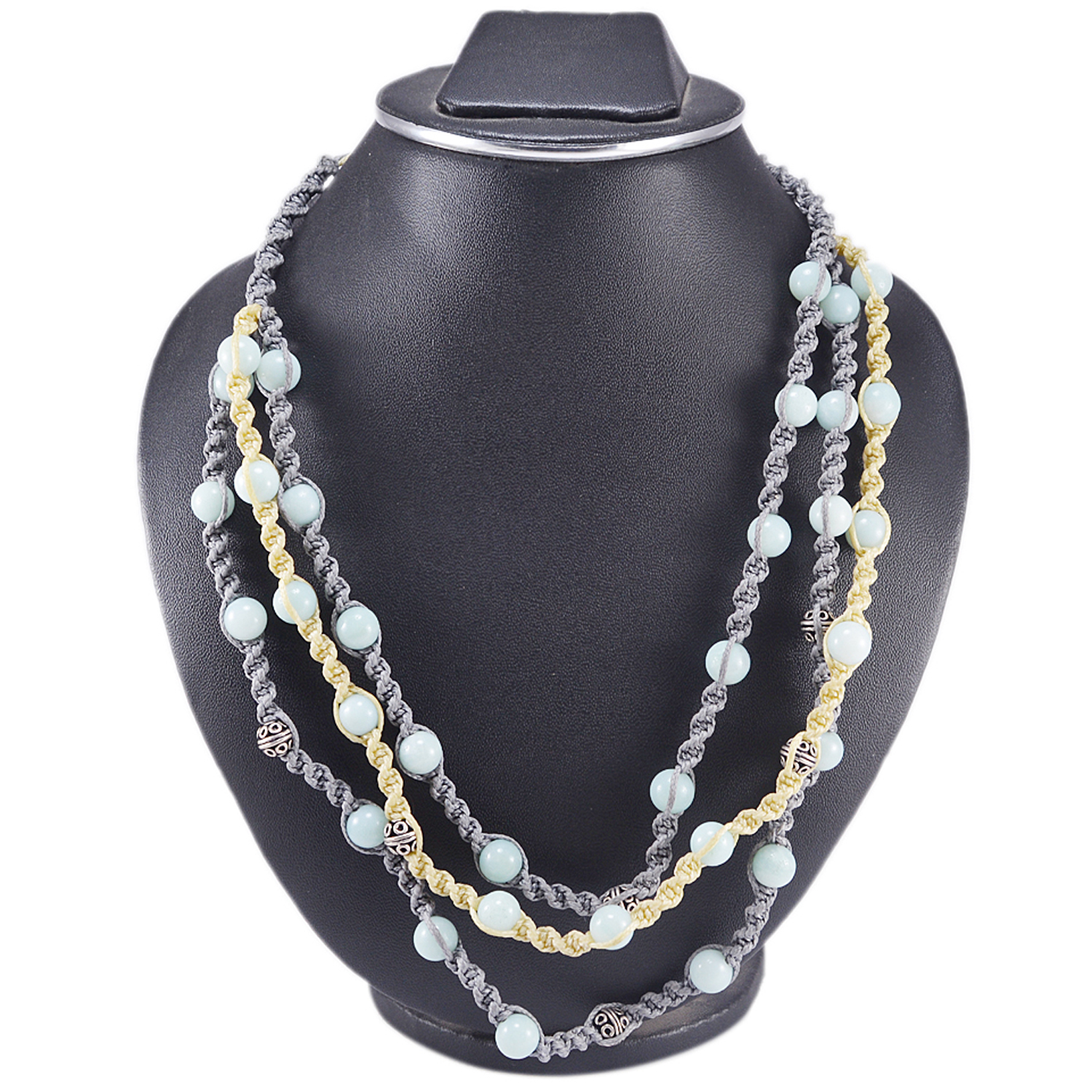Stone Amazonite Gemstone Necklace Pg-156405