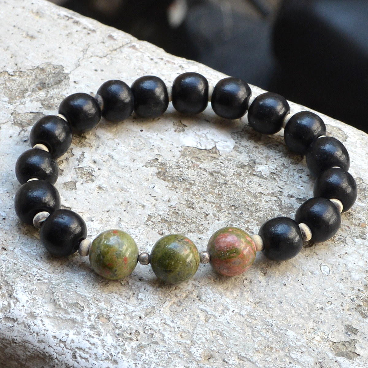 Unakite Gemstone Bracelet Pg-156424 Gender: Women