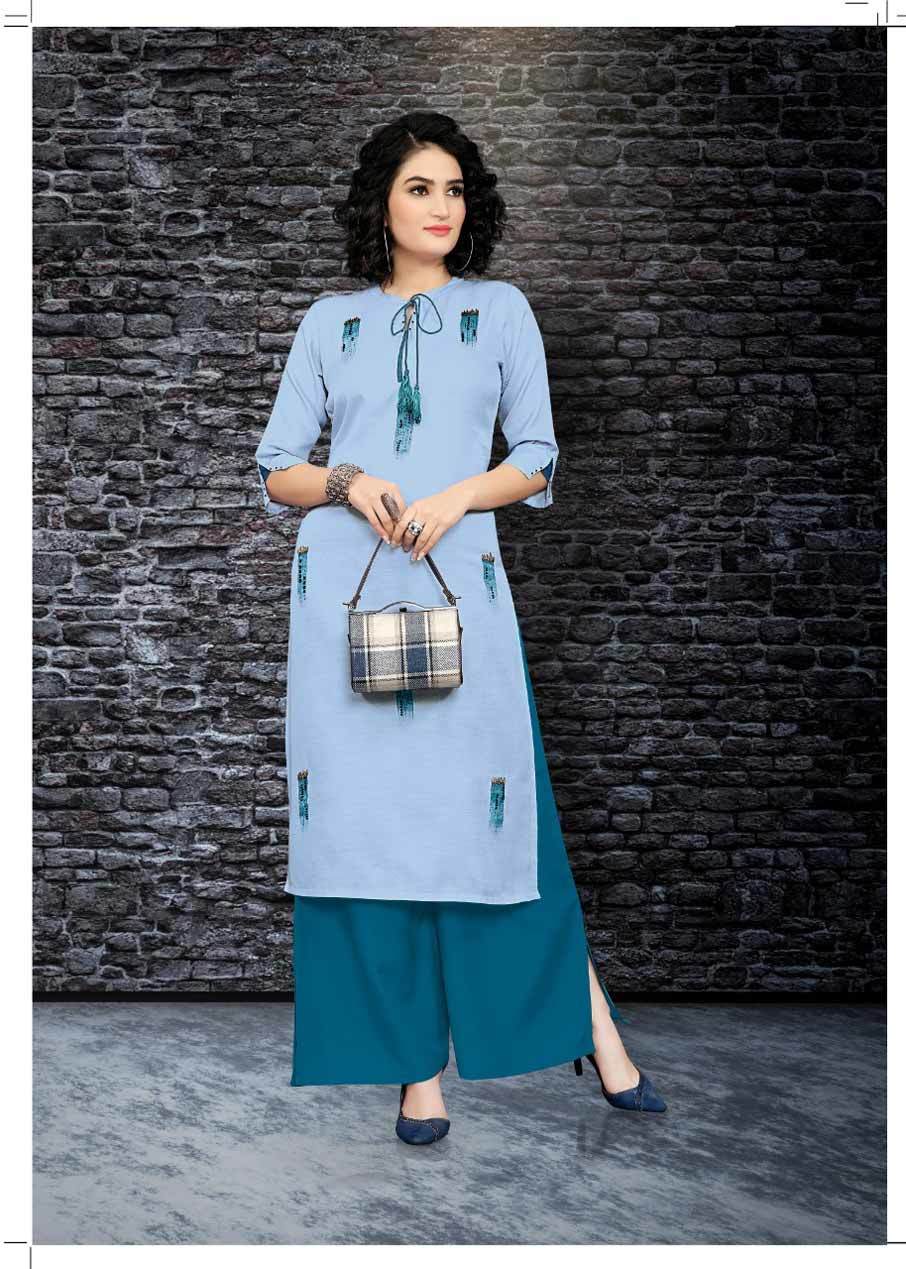 Spring 5 Girl Art Riddhs Button Handwork Wholesale Kurti