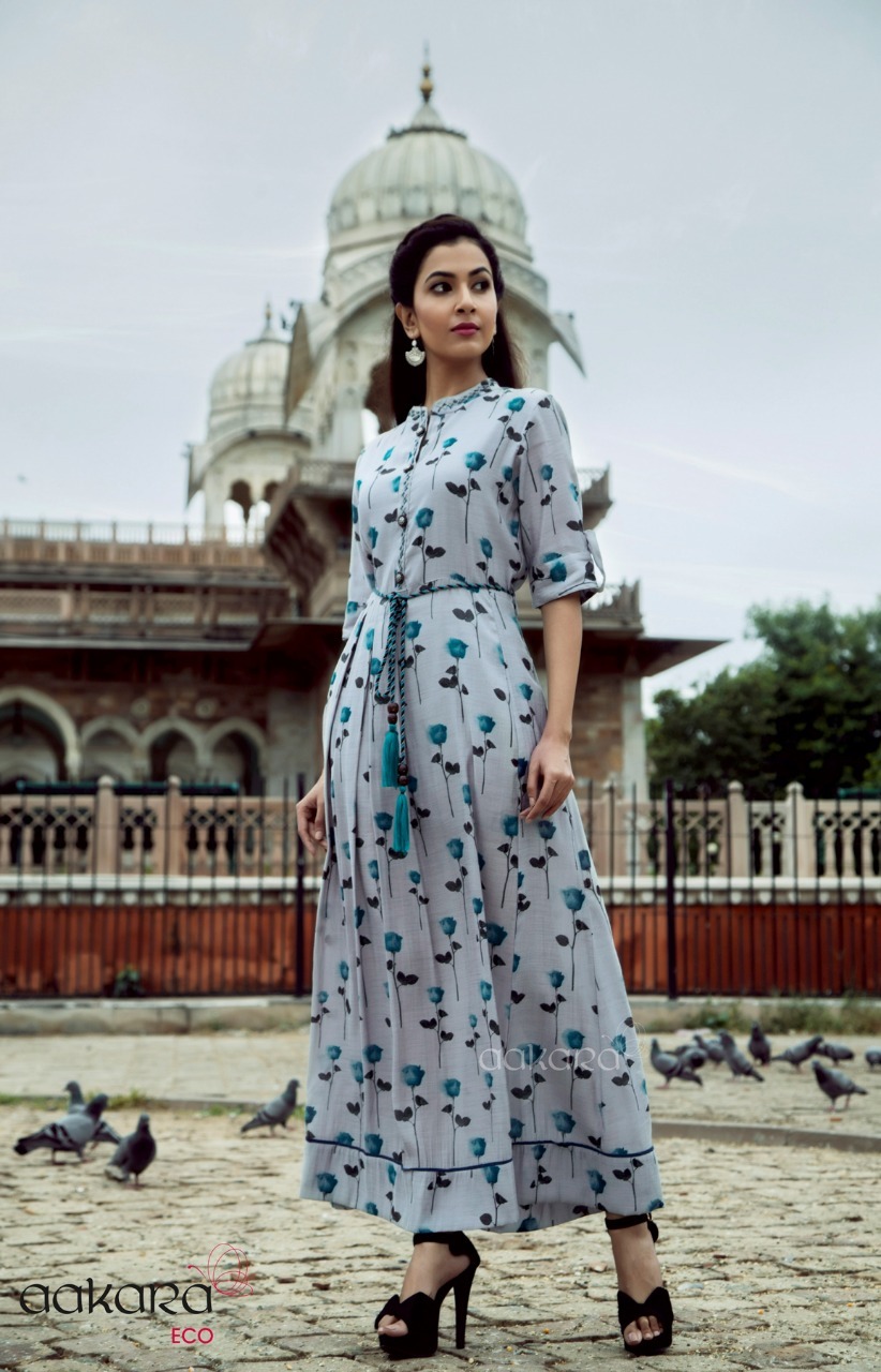 Aakara Eco Volume 6 Kurtis Collection - Rayon Spendex, Rayon Slub, Viscose Chanderi | Sizes M(38) To Xxl(44), Multi-season Versatility For Rainy, Spring, Summer, Winter