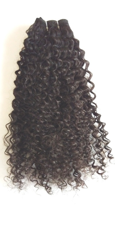 Jerry Curl Peruvian Human Hair Weaving Weft Curly Hair - Application: Profesional