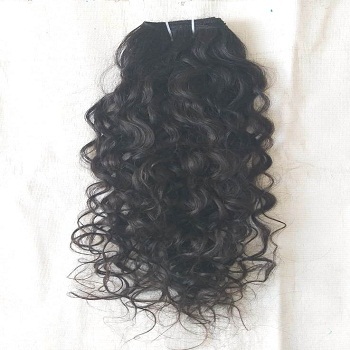 Indian Double Machine Weft Natural Curly Hair Extensions