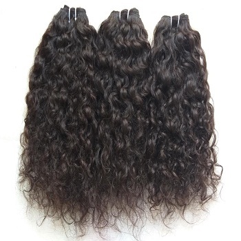 Indian Double Machine Weft Natural Curly Hair Extensions