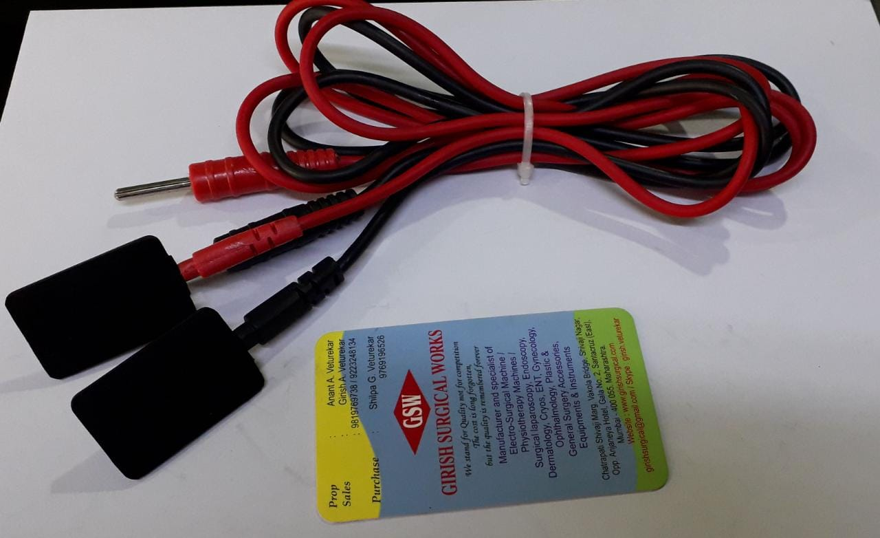Ift Cable With Mini Pad - Plastic Material, 1x1 Jack Pin, Red/black Color Code | Includes 4 Ift Unit Wires, 4 Pads, 1 Strap, 1 Main Cord