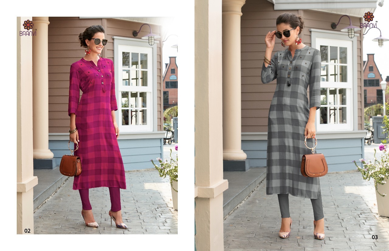 Baanvi Present Dhvani Rayon Printed Kurtis - Sizes S-36 To 3xl-46, Handcrafted Print Design | Suitable For All Seasons: Summer, Winter, Rainy, Spring