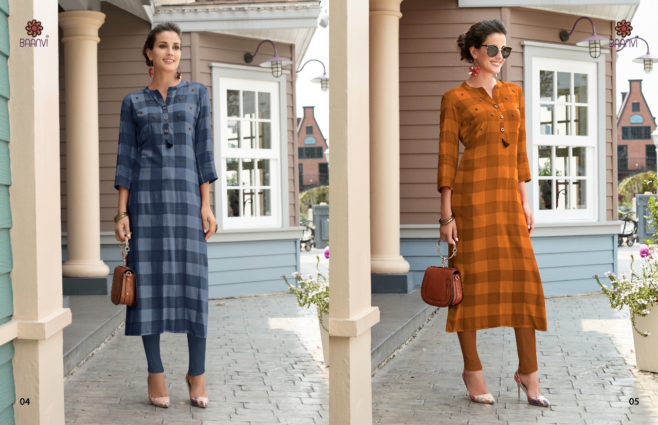 Baanvi Present Dhvani Rayon Printed Kurtis - Sizes S-36 To 3xl-46, Handcrafted Print Design | Suitable For All Seasons: Summer, Winter, Rainy, Spring