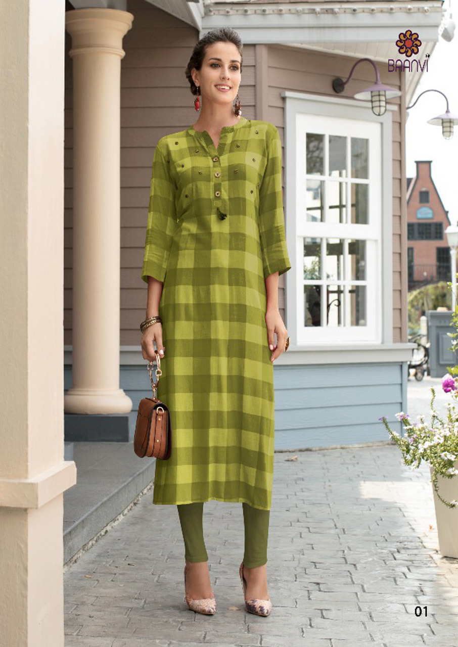 Baanvi Present Dhvani Rayon Printed Kurtis - Sizes S-36 To 3xl-46, Handcrafted Print Design | Suitable For All Seasons: Summer, Winter, Rainy, Spring
