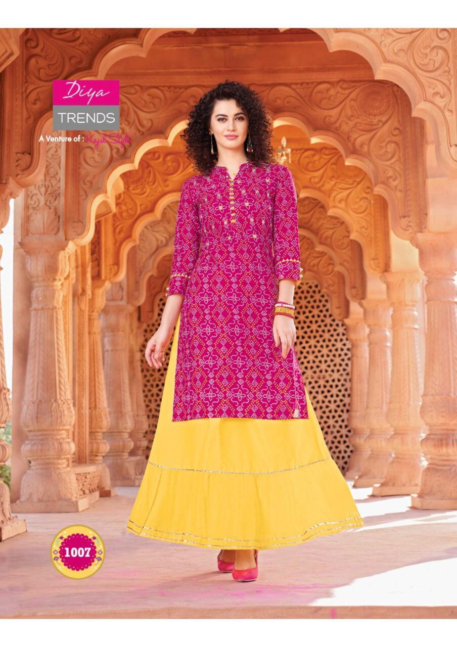 Spring Bandhej Vol-1 Cotton Rayon Wholesale Kurti