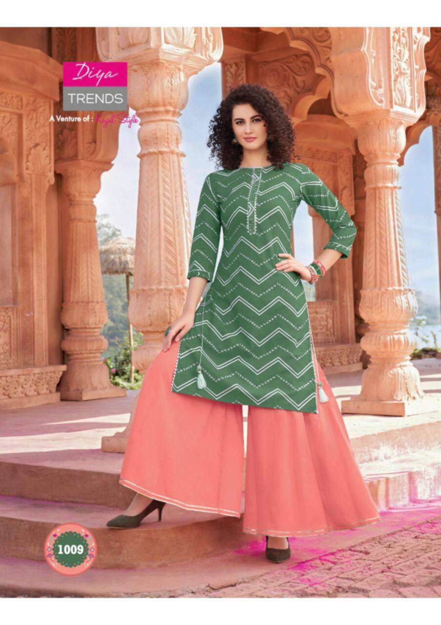 Spring Bandhej Vol-1 Cotton Rayon Wholesale Kurti