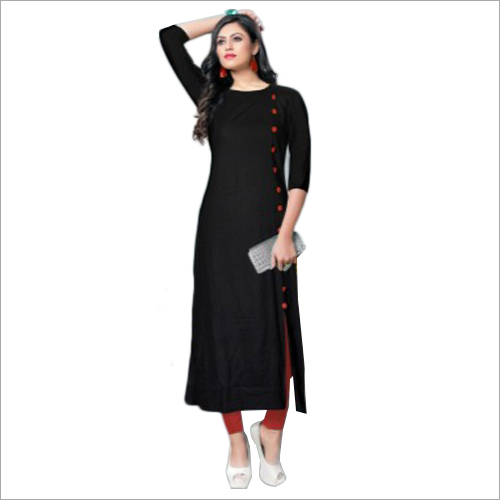 Black Rayon Kurti