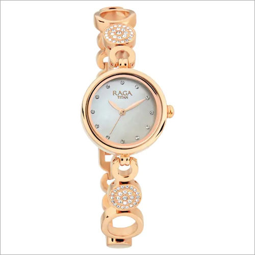 Rose Gold Raga Mother Of Pearl Dial Swarovski Studded Watch