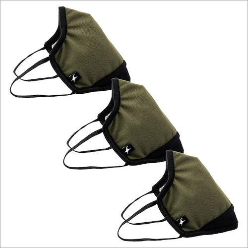 3 Pcs Super Shield 4 Layer Outdoor Reusable Face Mask - Cotton Blend, Universal Size, Grey-Black | Unisex Design for Medical & Personal Safety