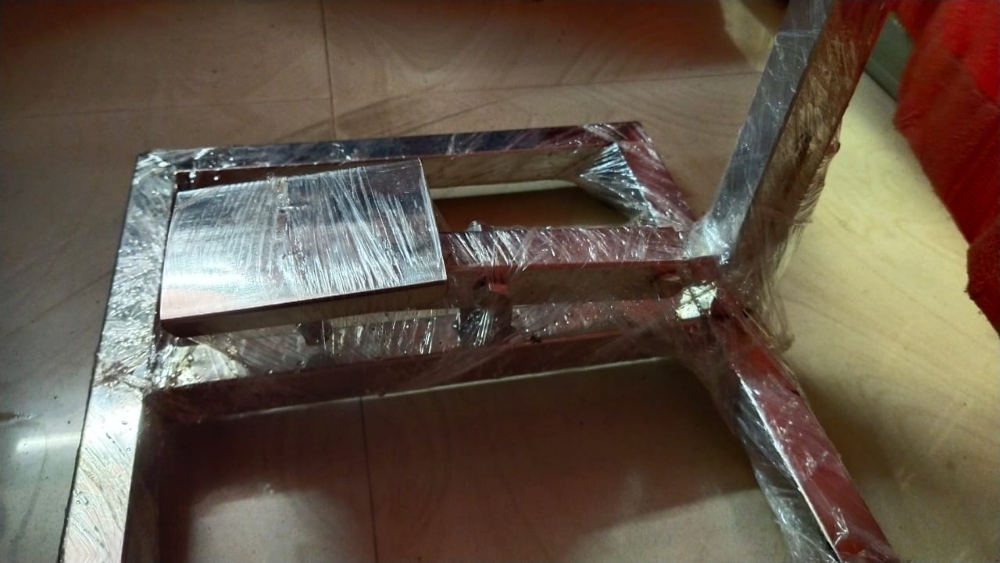 Steel Foot Operated Sanitizer Dispenser (Stainless Steel)