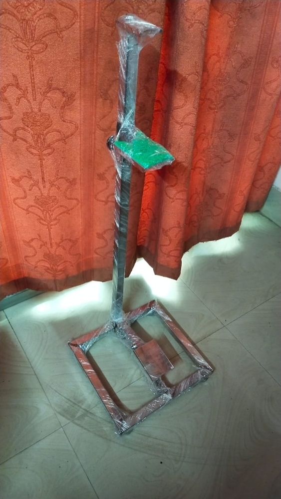 Steel Foot Operated Sanitizer Dispenser (Stainless Steel)