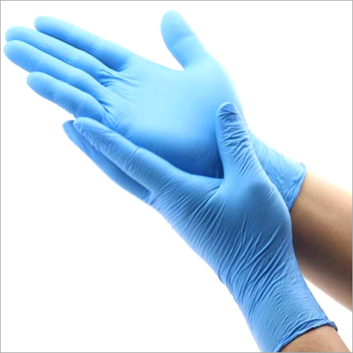 Sky Blue Nitrile Free Examination Hand Gloves