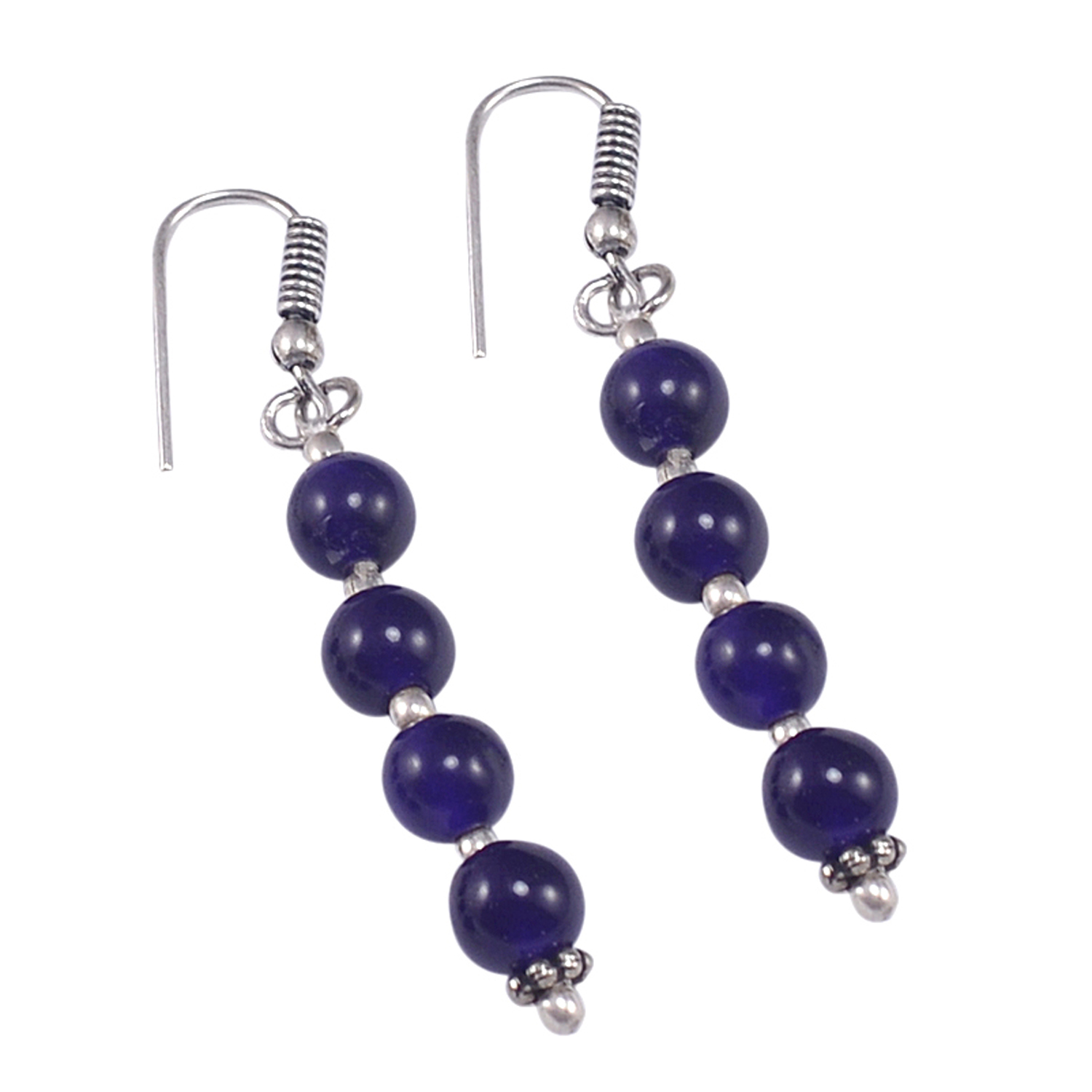 Amethyst Quartz Silver Necklace Set Pg-156671 Size: 0.6x47 Cm.