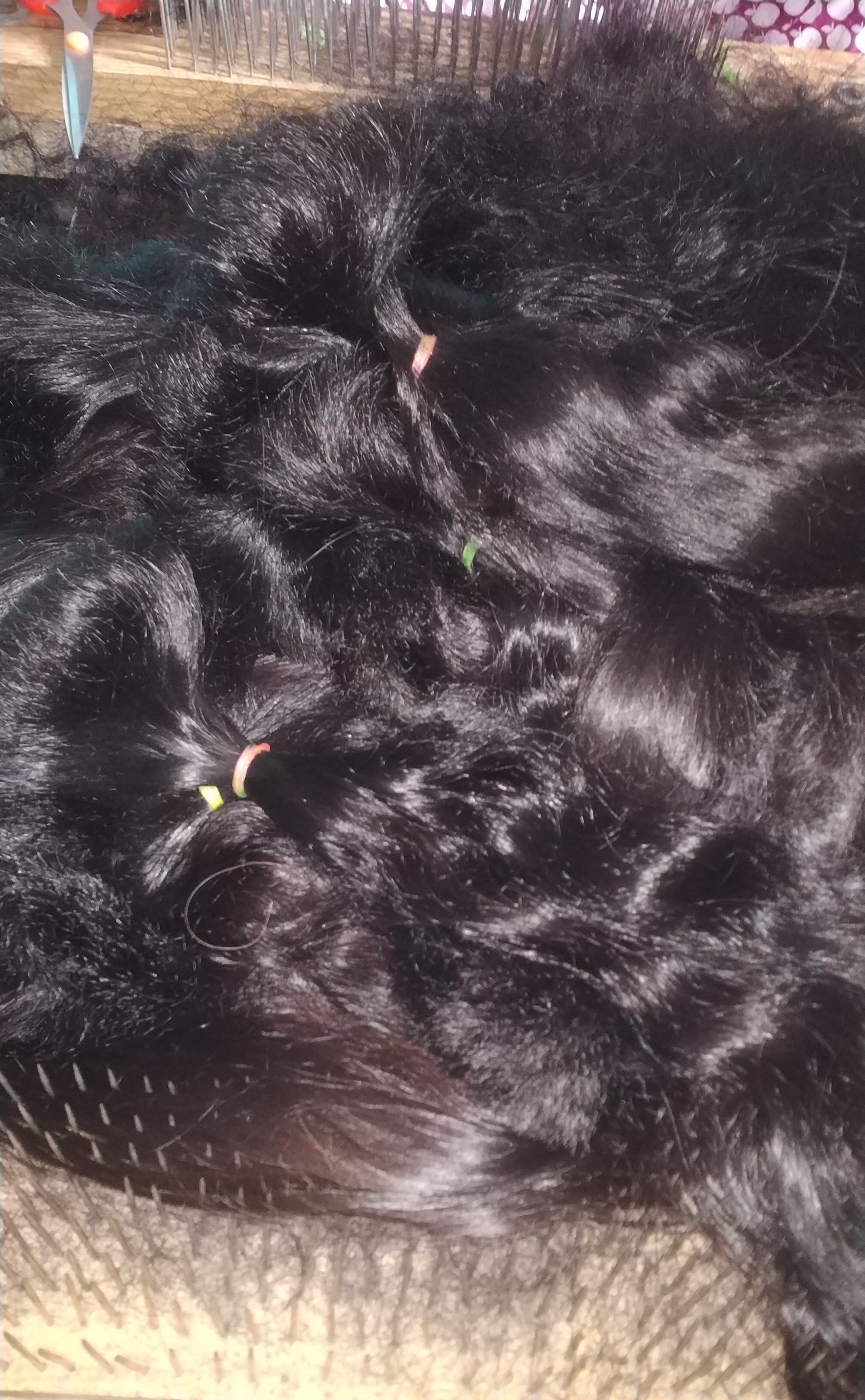 Unprocessed Indian Temple Hair - Deep Wavy & Deep Curly , Black Color, Box Packing For Extensions, Eyelashes, And Wig Making
